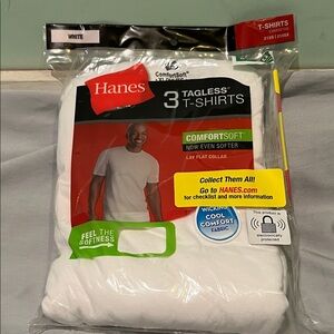 MICHAEL JORDAN TRADING CARDS & ComfortSoft White Tagless T-Shirts 3-Pack XL